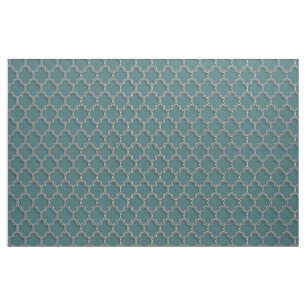Quatrefoil Turquoise tissu vert
