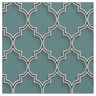 Quatrefoil Turquoise tissu vert
