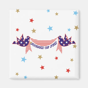 Quatrième 4 juillet Magnets de réfrigérateur