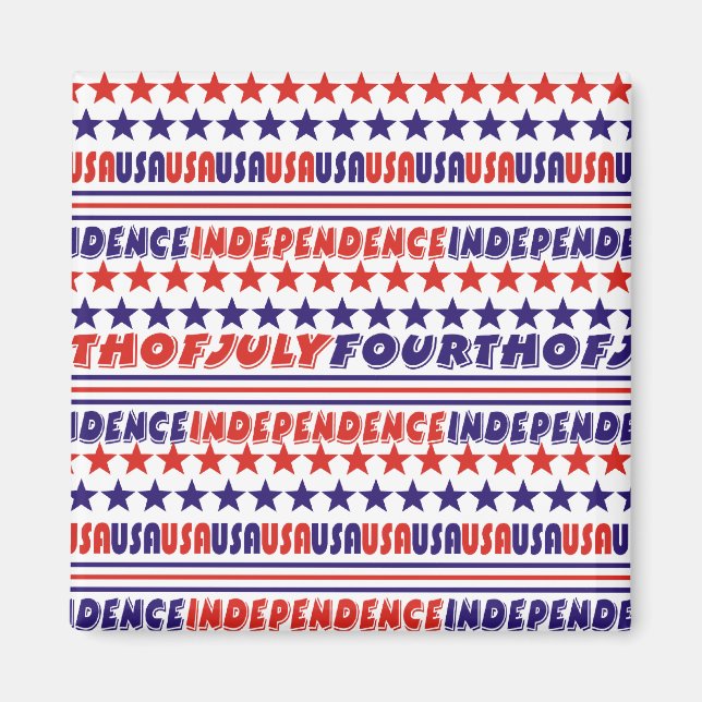 Quatrième 4 juillet Magnets de réfrigérateur (Devant)