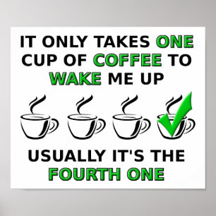 Quatrième Affiche drôle d'une tasse