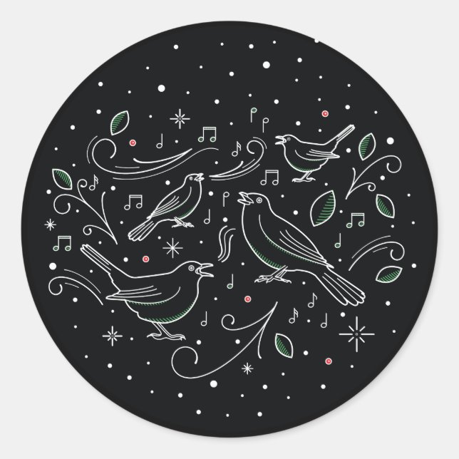 QUATRIÈME JOUR DE NOËL / Stickers Noël (Devant)