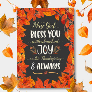 Que Dieu vous bénisse avec joie sur Thanksgiving