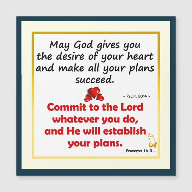 Que Dieu vous donne le désir de votre carte cardia (Devant)