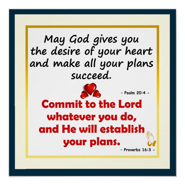 Que Dieu vous donne le désir de votre coeur Poster (Devant)