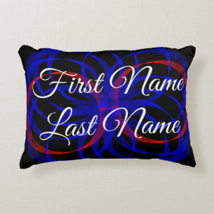 Que faire si double bleuet Coussin d'accents géomé