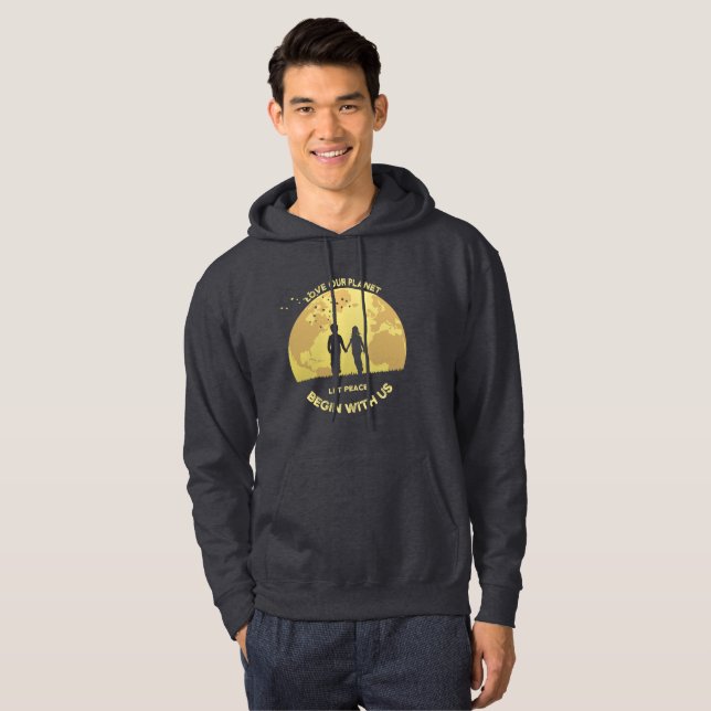 Que la paix commence avec nous | Sweat - shirt à c (Devant entier)