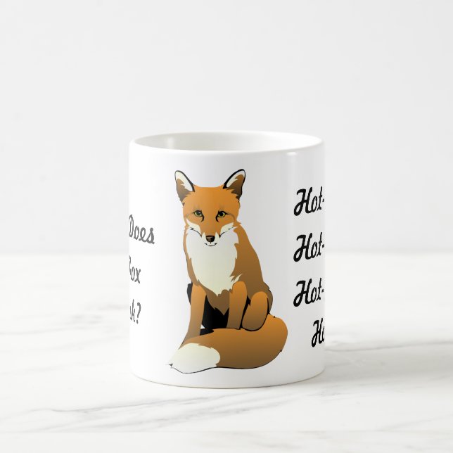 Que le Fox boit-il ? Thé chaud ! Tasse (Centre)