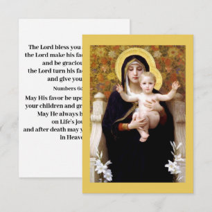 Que le Seigneur vous bénisse carte de prière