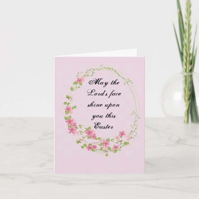 "Que le visage du Seigneur brille" Carte de Pâques (Devant)