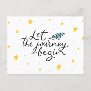 Que le voyage commence - Carte postale motivationn