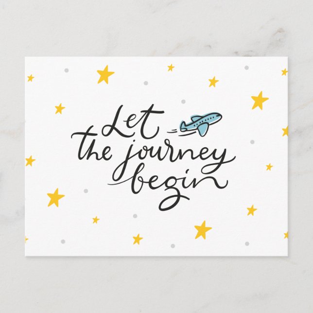 Que le voyage commence - Carte postale motivationn (Devant)