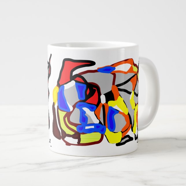 Que Mondo Mug par l'artiste numérique du CNY Jacob (Devant droit)