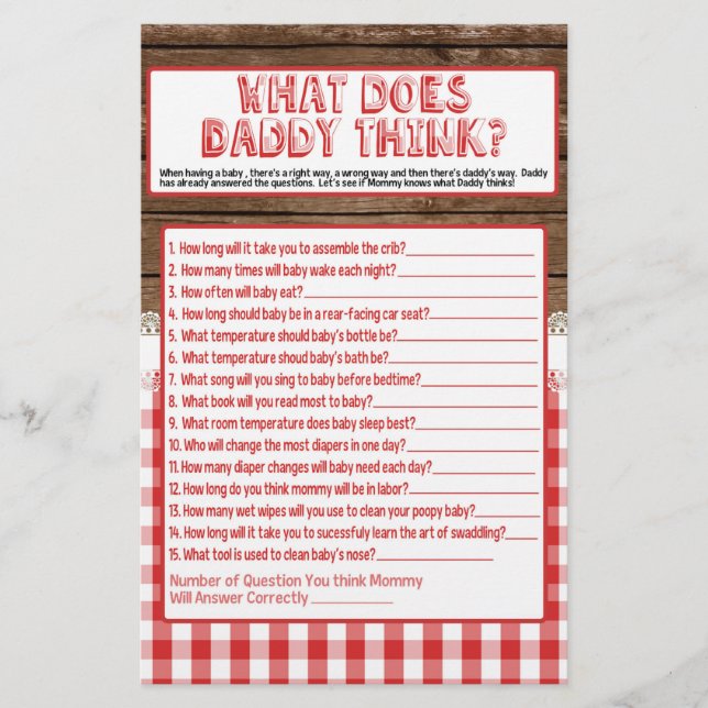 Que pense papa - Bébé rouge Q (Devant)