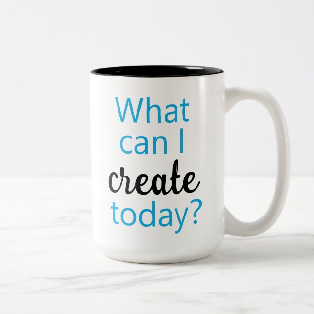 Que Puis-Je Créer Aujourd'Hui ? Café Mug (Droit)