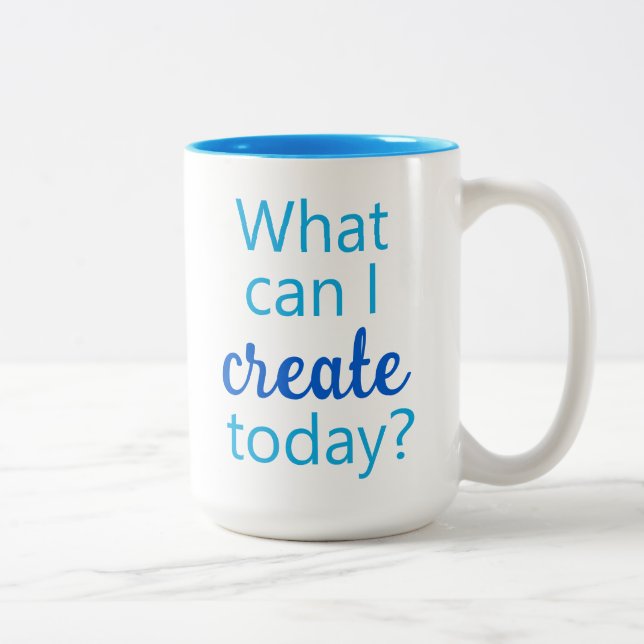 Que Puis-Je Créer Aujourd'Hui ? Café Mug (Droit)