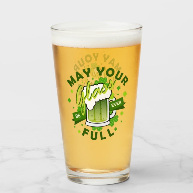 Que Votre Verre Soit Plein Bière Verte St. Patrick (Dos (rempli))