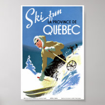 Québec Canada Affiche de voyage vintage restaurée