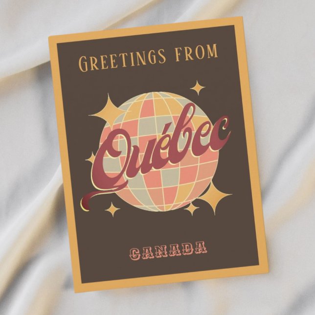 Québec Québec Carte postale Rétro Canada (Créateur téléchargé)