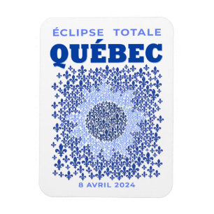 Québec Total Eclipse Flexible Photo Magnet