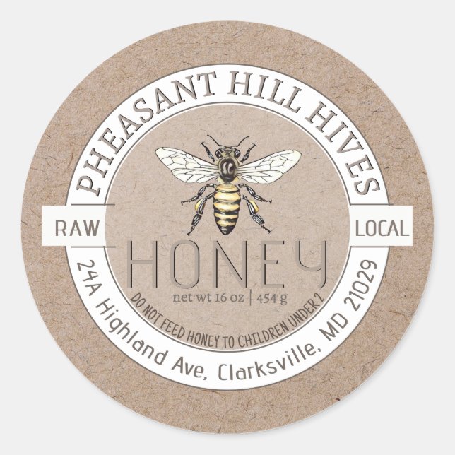 Queen Bee avec bébé Avertissement Étiquette pur mi (Devant)