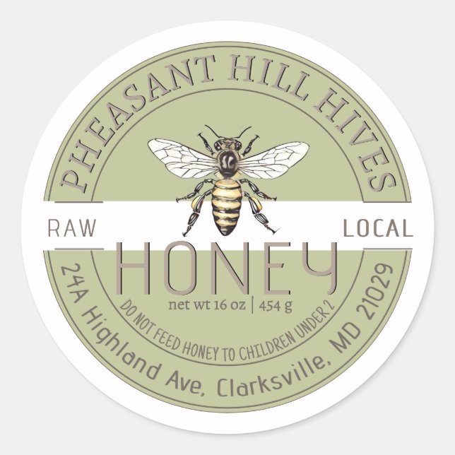 Queen Bee avec bébé Avertissement Étiquette pur mi (Devant)