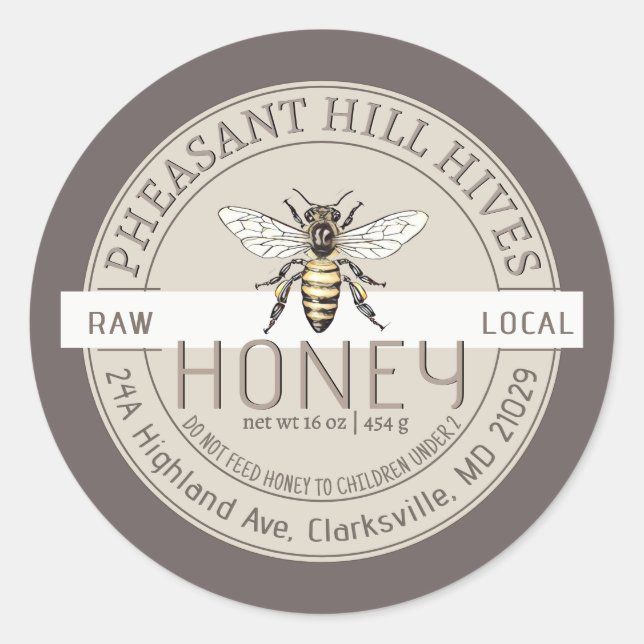 Queen Bee avec bébé Avertissement Étiquette pur mi (Devant)