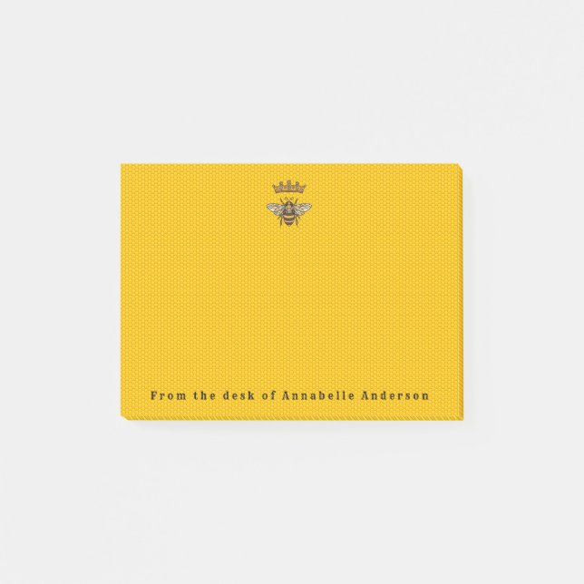 Queen Bee avec Crown Post-it Notes (Devant)