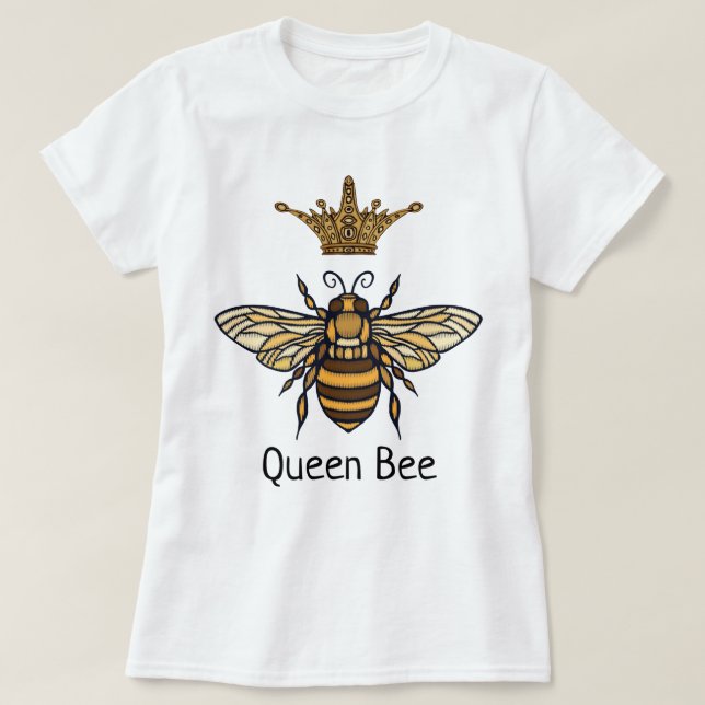 Queen Bee avec T-shirt de la Couronne fantaisie (Design devant)