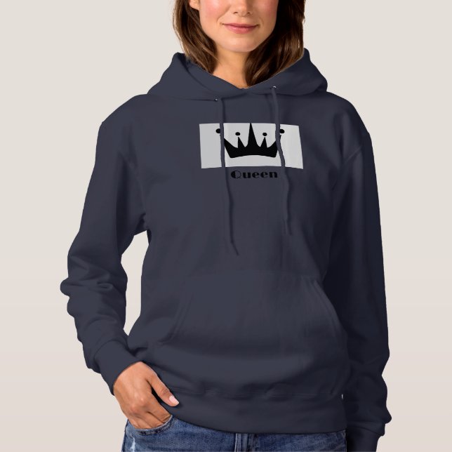 Queen Custom Text Couronne Sweat - shirt à capuche (Devant)