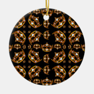 Queen Hearts Gold Couronne Tiaras ornement noir