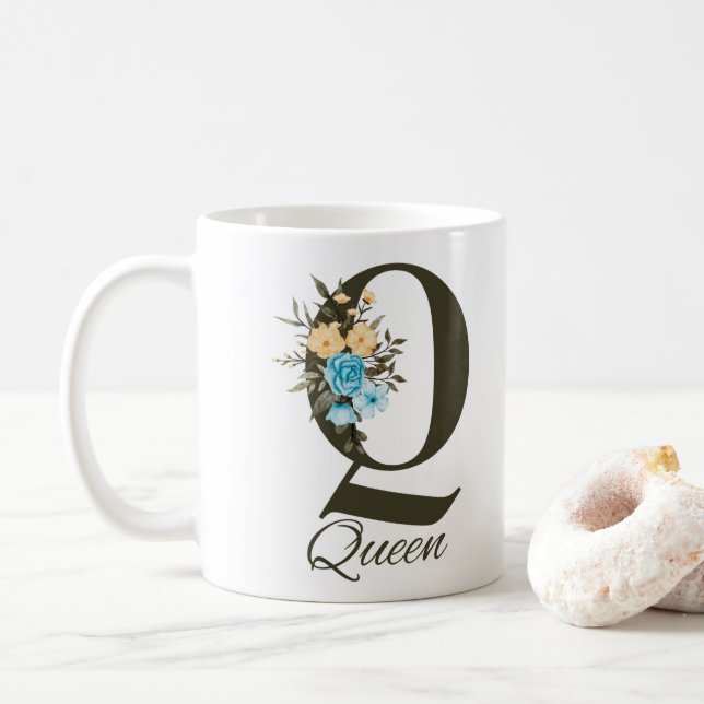 Queen Mug - Élégante Typographie Cadeau de design  (Avec donut)