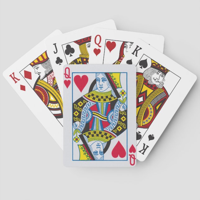 Queen of Hearts - Cartes de jeu à vélo (dos)