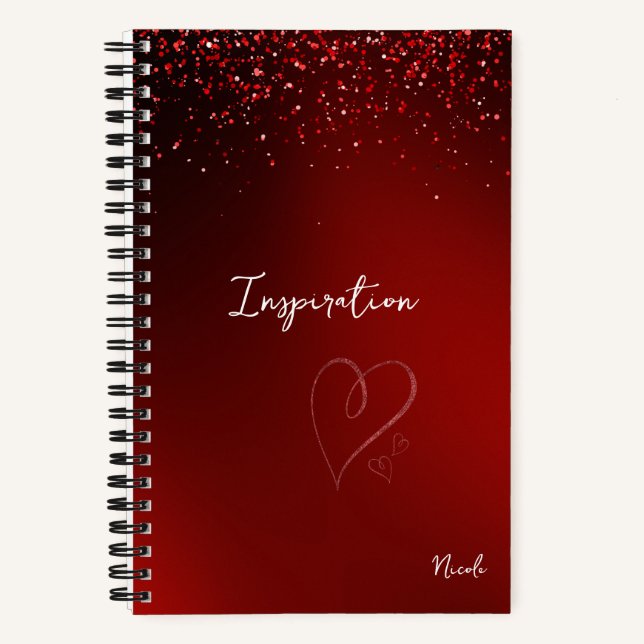 Queen of Hearts Custom Pageant Notebook Journal (Recto)
