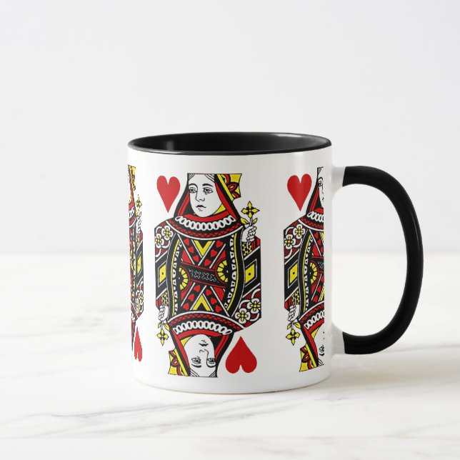 Queen of Hearts Design Café Mug (Droite)