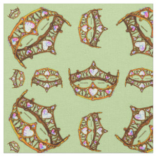 Queen of Hearts Gold Crowns Tissu de menthe Tiaras