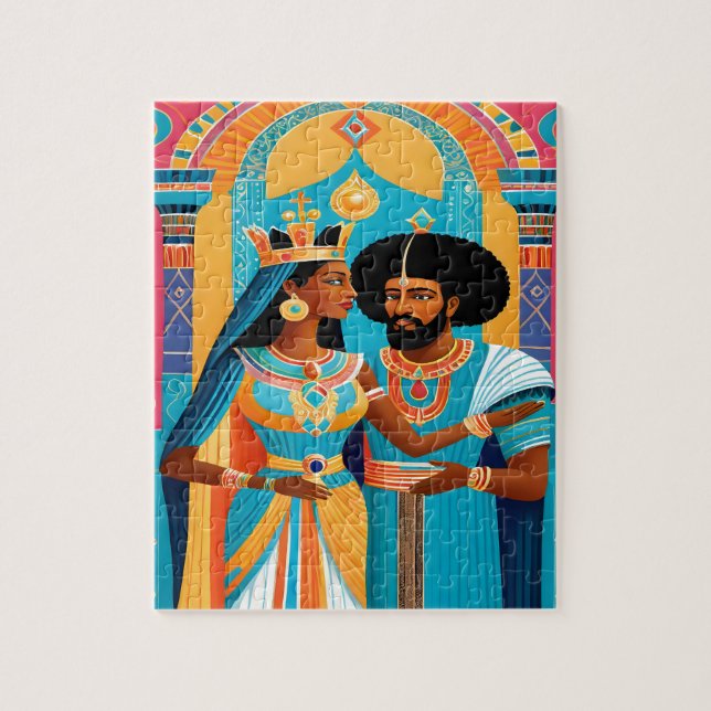 Queen of Sheba et King Solomon Art Puzzle (Vertical)