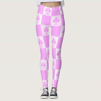 Queen of Spades Leggings Coqueteuses roses mignonn