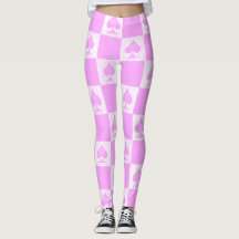 Queen of Spades Leggings Coqueteuses roses mignonn