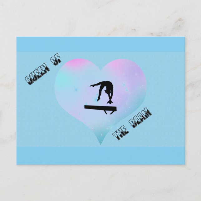 Queen of the Beam Gymnastique Carte postale Bleu (Devant)