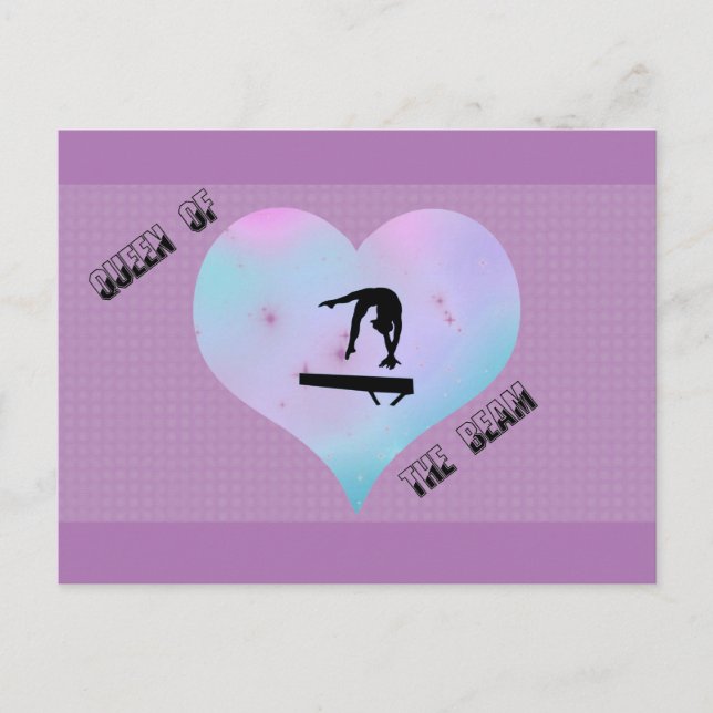 Queen of the Beam Gymnastique Carte postale violet (Devant)