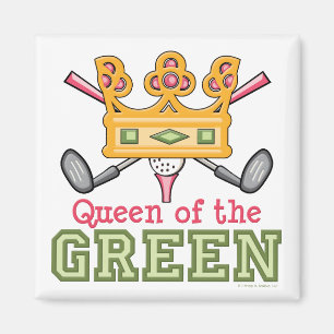 Queen of the Green Golf Magnet
