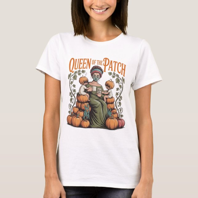 Queen of the Patch Mom T-Shirt Fall Pumpkin (Devant)