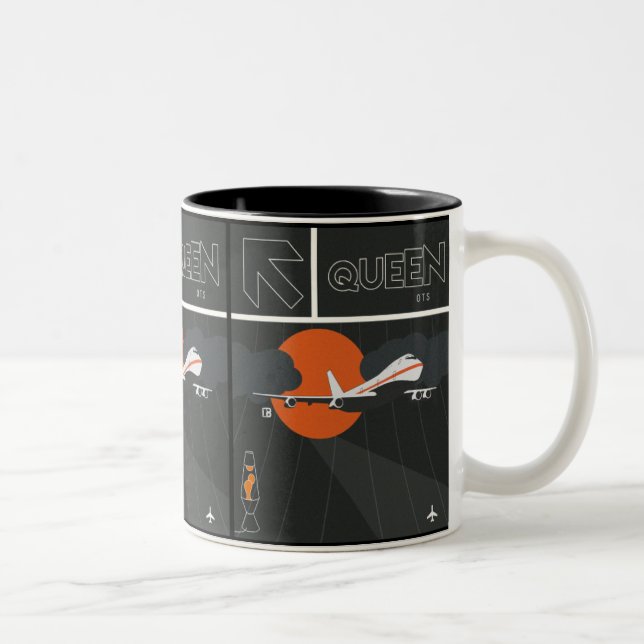Queen of the Sky Jumbo Jet Mid-Century Style Mug (Droit)