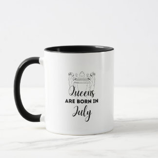 Queens Are Born in July Birthday Gift Mug for Her 
