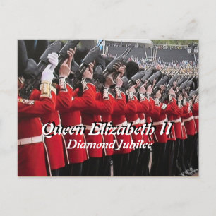 Queens Diamond Jubilee armes salut carte postale