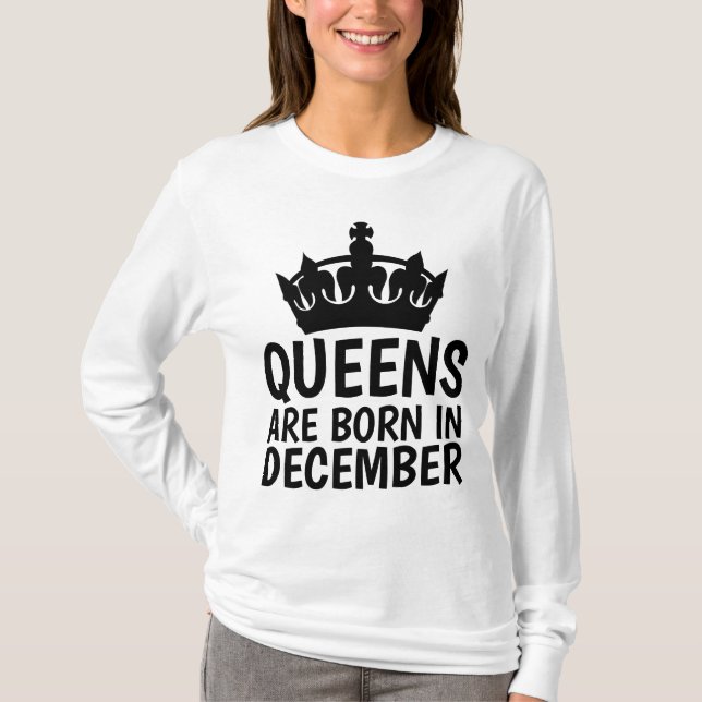 QUEENS SONT NÉS EN DÉCEMBRE T-Shirts d'anniversair (Devant)