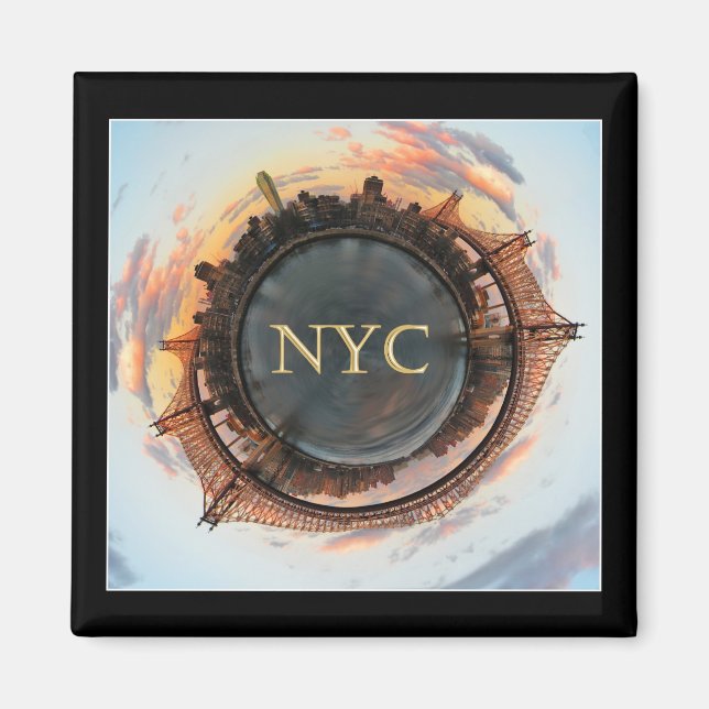 Queensboro Bridge Planet New York Magnet (Devant)