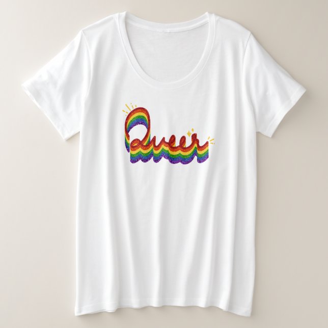 Queer Parties scintillant Pride Arc-en-ciel (Design devant)