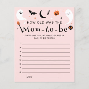 Quel âge a Maman Pink Halloween Baby shower jeu